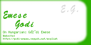 emese godi business card